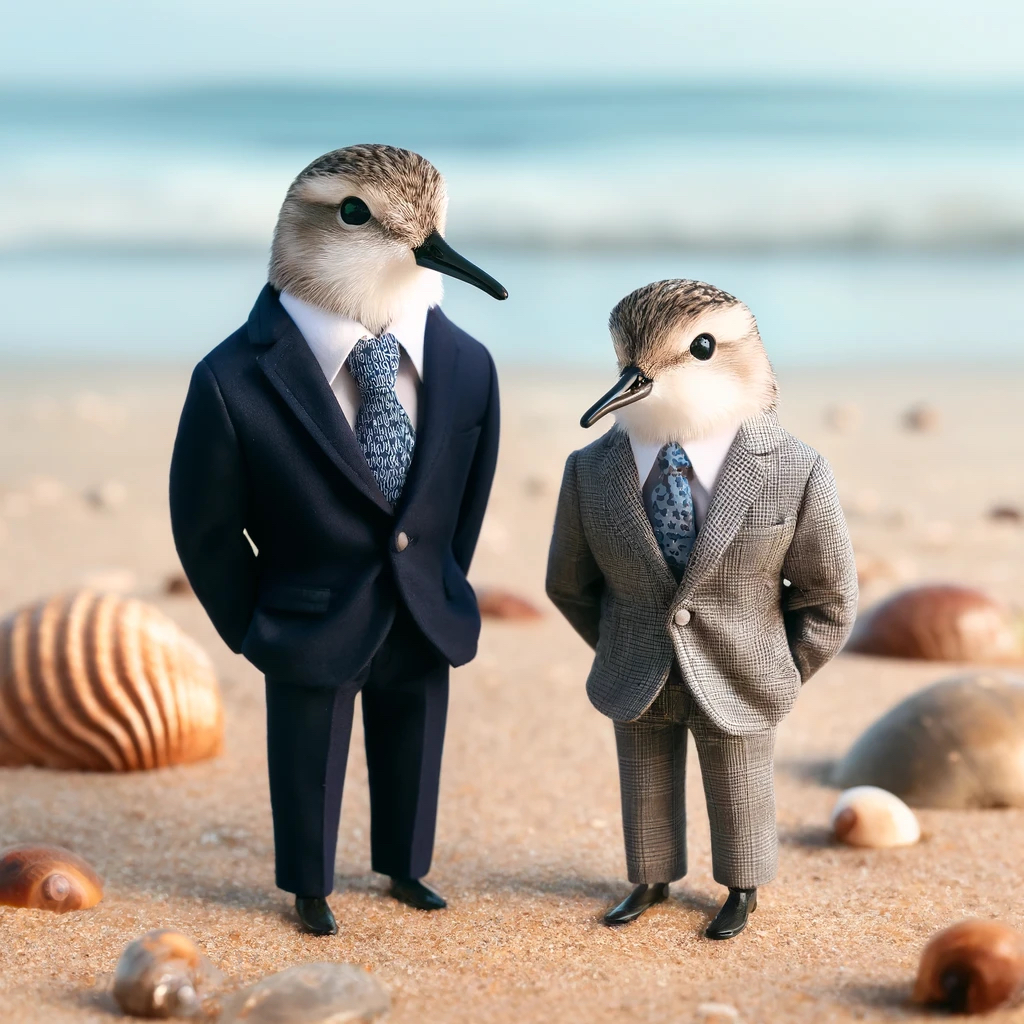 Sandpipers in business suits